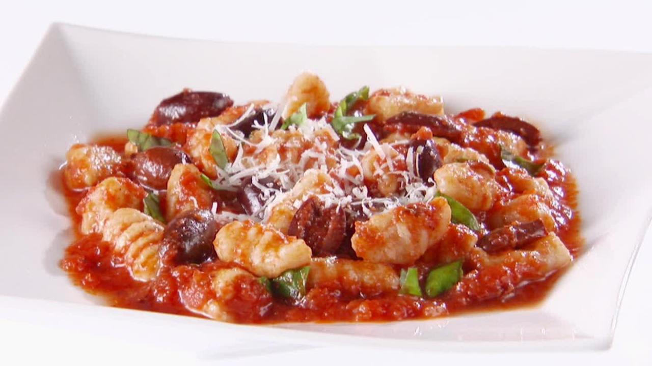 Tomato-Basil-Olive Gnocchi