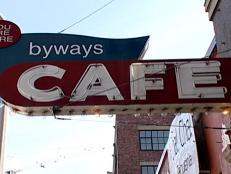 At the Byways Caf&eacute; in Portland, Ore., co-owner Collin McFadden makes her top-selling Corned Beef Hash with a combo of mustard, brown sugar and melted cheddar cheese. Guy was amazed by Megan Brinkley's homemade desserts, such as German Chocolate Cake, Fruit-Filled Scones, and Key Lime Pie.