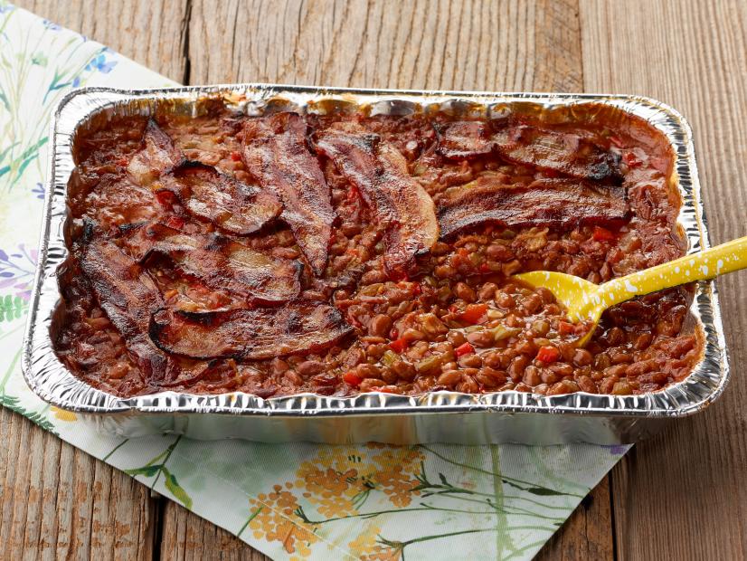 Ree Drummond's Perfectly Baked Beans for the Fourth of July episode of The Pioneer Woman, as seen on Food Network.