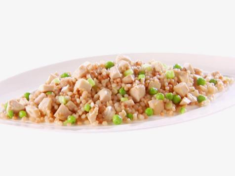Pearl Couscous with Chicken and Peas