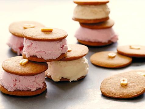 Ice Cream Sandwiches with Slice and Bake Peanut Butter Sandies