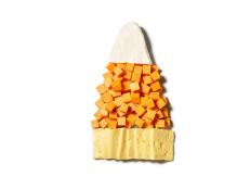 Serve a candy corn–inspired cheese platter from Food Network Magazine for Halloween!