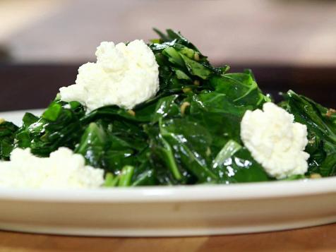 Greens with Spiced Butter and Fresh Ricotta