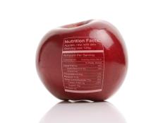 Apple with nutriton facts