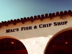 <p>A British couple visits California and what do they decide to do? Start a British comfort food shop! Guy and his son loved these "real deal" fish and chips made with wild Alaskan cod. The bangers with a side of mash also garnered praise. Feeling brave? Try the fried haggis balls.</p>