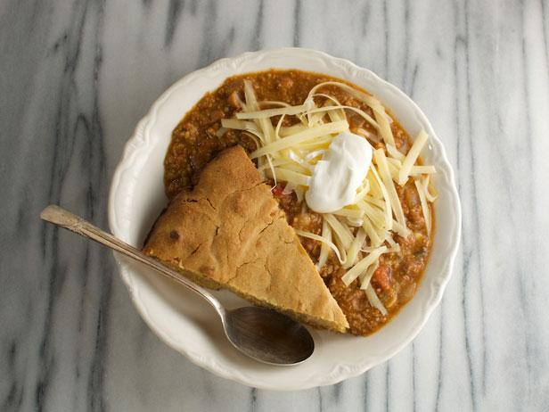 Two Meat Chili with Scallion Cornbread - The Weekender