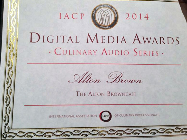 Alton Brown IACP Award Winner