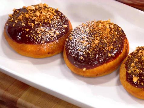 Mexican Chocolate Glazed Doughnuts with Red Chile Peanuts