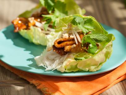 Katie Lee's Asian Pork Lettuce Cups made out of left-over pork chops, as seen on the Food Network's The Kitchen, Season 2.