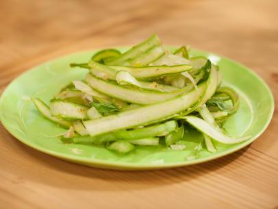 Shaved Asparagus and Fennel Salad prepared by Geoffrey Zakarian, as seen on the Food Network's The Kitchen, Season 2.