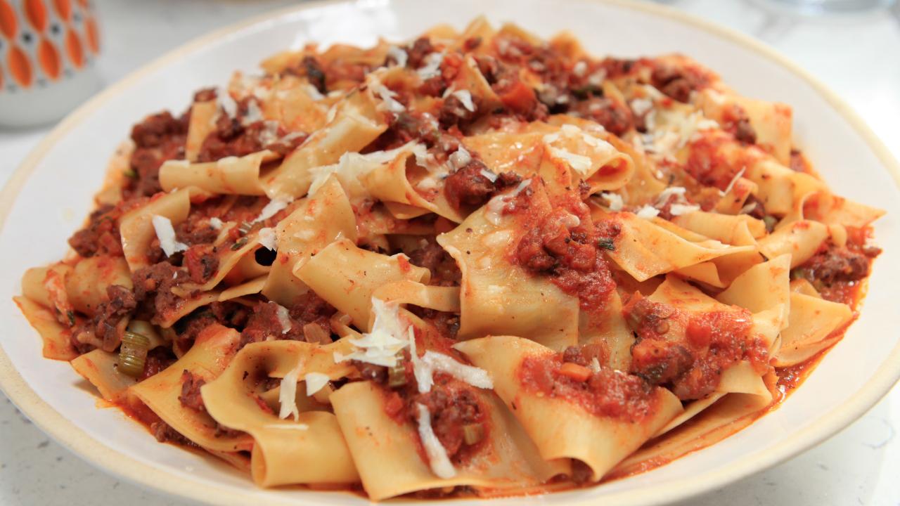 Spicy Bolognese Pappardelle