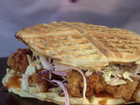 Fried Chicken and Waffle Sliders with Spicy Mayo