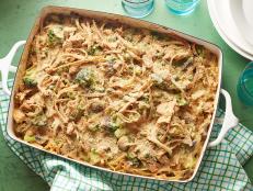 Ellie Krieger's lighter take on the classic tuna casserole recipe substitutes condensed soup with a creamy homemade base, which cuts down on calories and sodium, but not flavor.