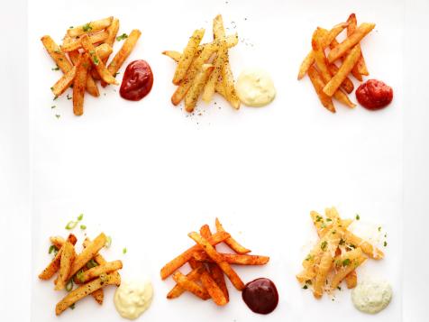 Spiced Fries Six Ways with Dipping Sauces
