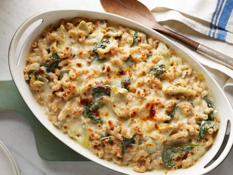 Lightened-Up Spinach and Artichoke Macaroni and Cheese
