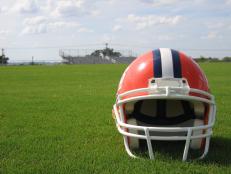 Football Helmet and Stadium
