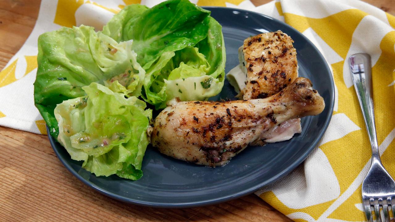 Roasted Chicken with Salad