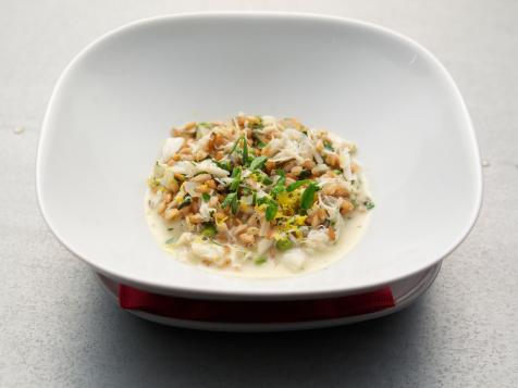 Crab Farrotto with Peas