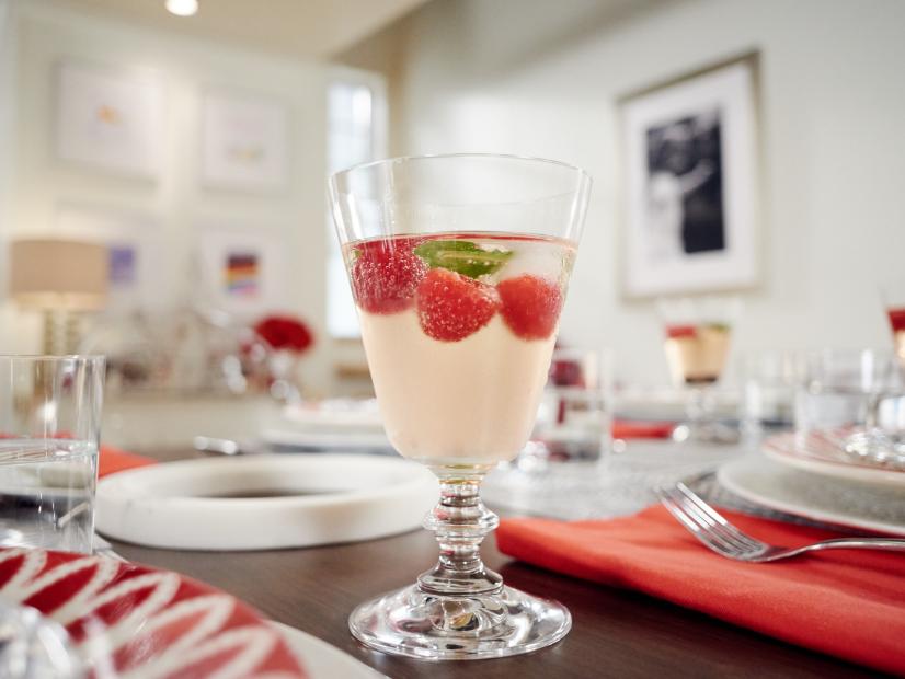 Giada de Laurentiis's cocktail, Citrus Berry Vermouth Spritz, as seen on Food Network’s Giada’s Holiday Handbook, Season 1.