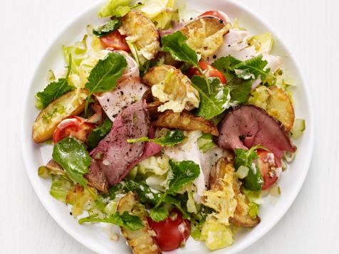 Chef's Salad with Kale and Potato Croutons