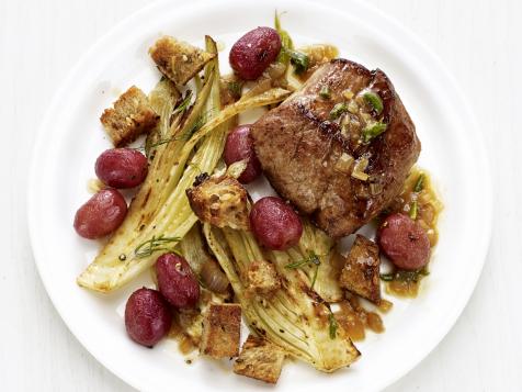 Tuscan Pork with Fennel and Grapes