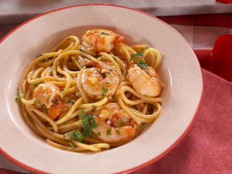 Shrimp Scampi with Bucatini Noodles