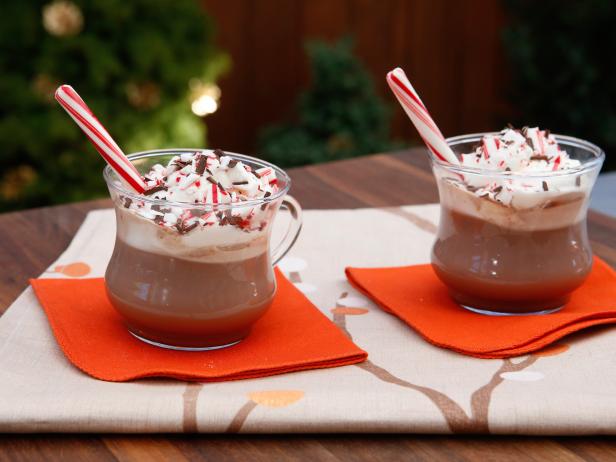 Geoffrey Zakarian's Peppermint Hot Cocoa is seen on the set of Food Network's The Kitchen, Season 8.