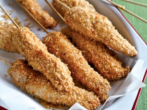 Oven-Fried Chicken-on-a-Stick with Vidalia-Honey Mustard Dipping Sauce