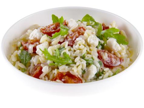 Orzo with Cherry Tomatoes, Feta and Mint