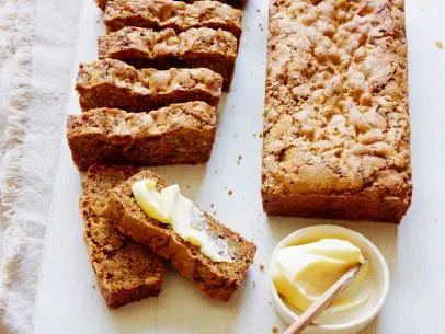 ZUCCHINI BREAD, St. Johnâ  s University, Food Network, Sugar, Brown Sugar,
Vegetable Oil, Eggs, Flour, Baking Powder, Baking Soda, Cinnamon, Zucchini, Walnuts