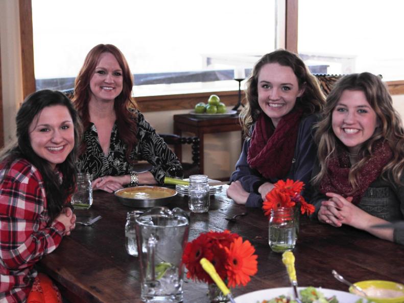 Host Ree Drummond with Alex, Meg and Cherish, as seen on Food Network's The Pioneer Woman, Season 10.
