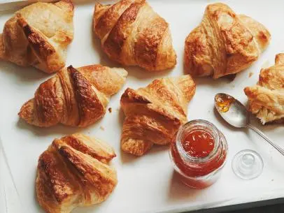CROISSANTS, Food Network Kitchen, Food Network, Fresh Yeast, Unbleached Flour, Brown
Sugar, Salt, Milk, Unsalted Butter, Egg,CROISSANTS, Food Network Kitchen, Food Network, Fresh Yeast, Unbleached Flour, Brown
Sugar, Salt, Milk, Unsalted Butter, Egg