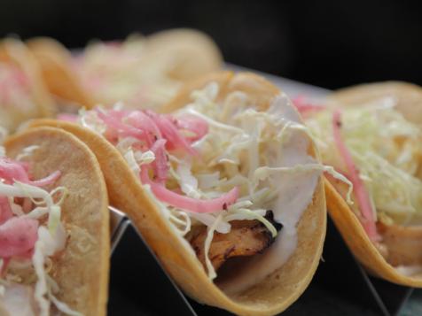 Chula Vista Fish Tacos with Pickled Onions and Carlsbad Cream