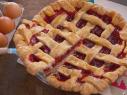 Sweet Cherry Pie (enjoyed with sprinkled ice cream scoops), as seen on Food Network's Farmhouse Rules, Season 4.