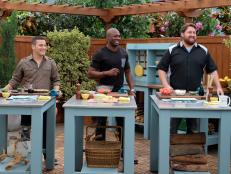 Special guests, Food Network Star finalists Dom Tesoriero, Eddie Jackson and Jay Ducote, as seen on Food Networkâ  s The Kitchen, Season 6.