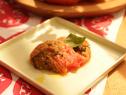 Food beauty of baked tomato gratin, as seen on Food Network’s The Kitchen, Season 6.