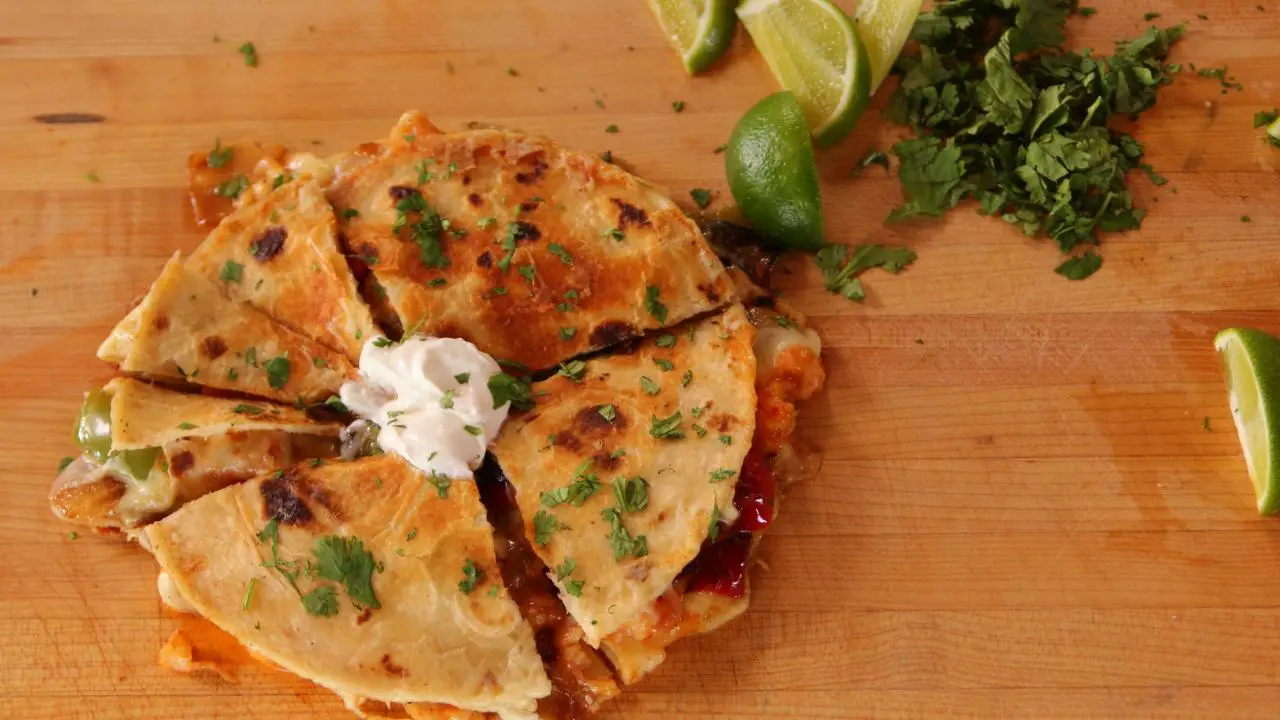 Pepper-Shrimp Quesadillas