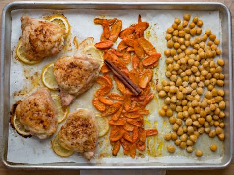 Spiced Lemony Chicken and Chickpeas Sheet Pan Dinner