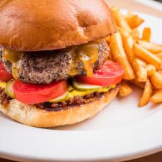 Brisket and Short rib burger from Orlando restaurant Artisan's Table.