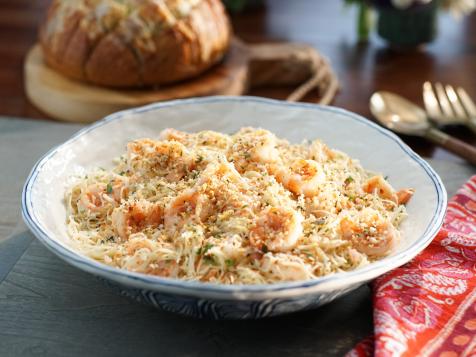 Shrimp Scampi and Pasta with Herb Breadcrumbs