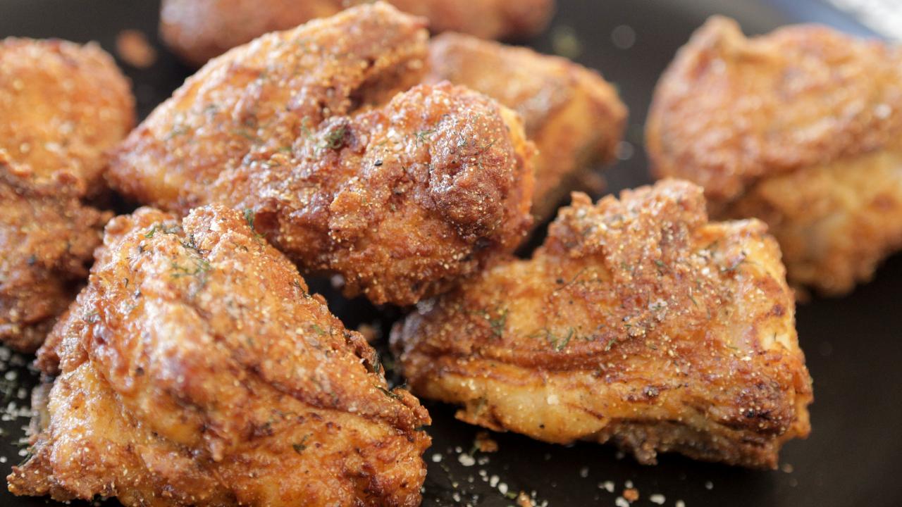 Fried Chicken with Dill Salt