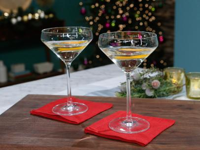 Geoffrey Zakarian's Flame of Love cocktail is displayed, as seen on Food Network's The Kitchen, Season 11.