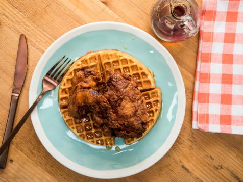 Sunny's Spicy Buttermilk Fried Chicken and Waffles