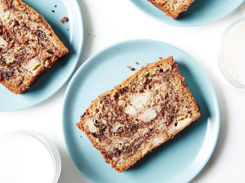 Food Network Kitchen's Choco Chunky Banana Bread, as seen on Food Network.