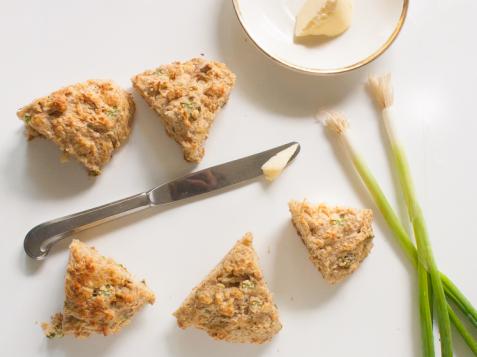 Spring Onion and Parmesan Whole-Wheat Scones