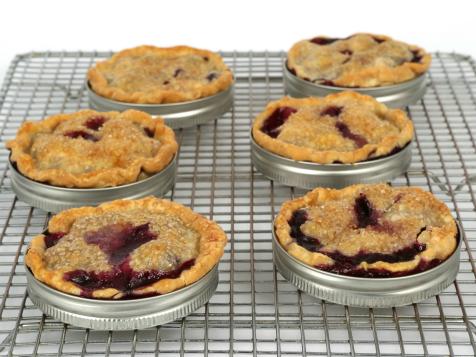 Blueberry-Peach Mason Jar Lid Pies
