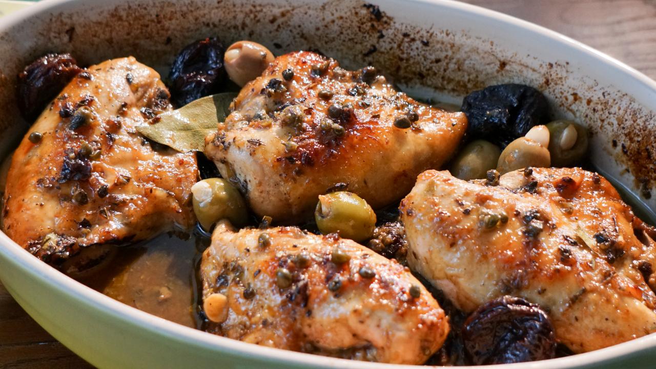 Chicken with Prunes and Olives