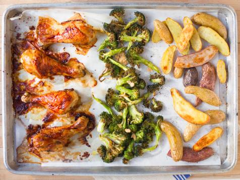 Glazed Chicken and Broccoli Sheet Pan Dinner