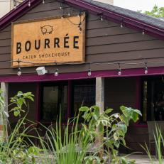 Bourree’s restaurant entrance, as seen on Diners, Drive-Ins, and Dives, Season 27.