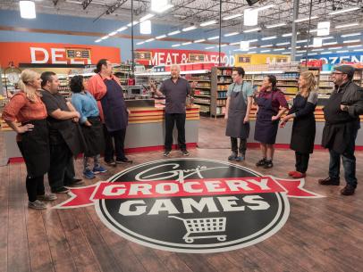 grocery games guy judge judges last meet competitors standing guys tournament food network